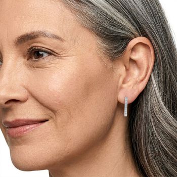 LUXURIANT 0,50 ct. SI Labor Diamant Ohrringe, 925 Silber rhodiniert