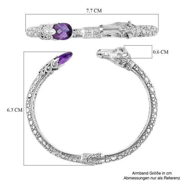 Royal Bali Kollektion- Afrikanischer Amethyst-Armreif, 19 cm - 3,60 ct. image number 5