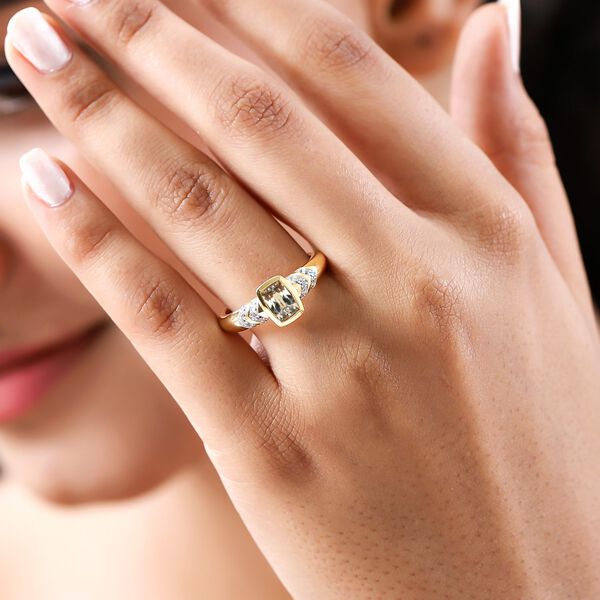 AAA Turkizit und wei&szlig;er Zirkon-Ring - 1,36 ct. image number 3