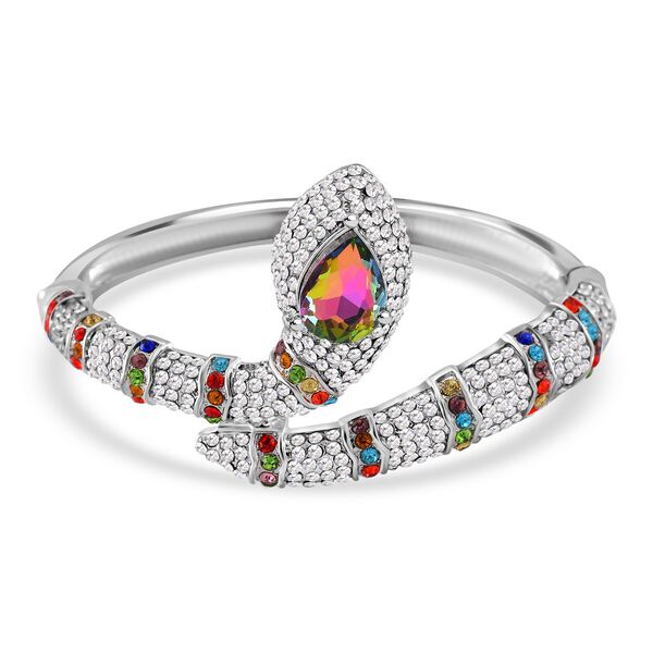 Mehrfarbiger Kristall-Armreif, 18 cm