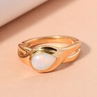 Natürlicher Äthiopischer Opal Ring 925 Silber vergoldet  ca. 0,79 ct image number 1