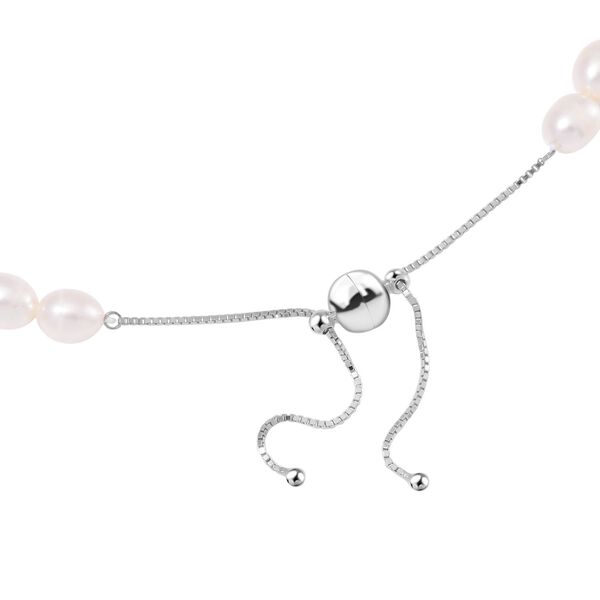 Wei&szlig;e S&uuml;&szlig;wasserperlen-Halskette, 45 cm image number 4