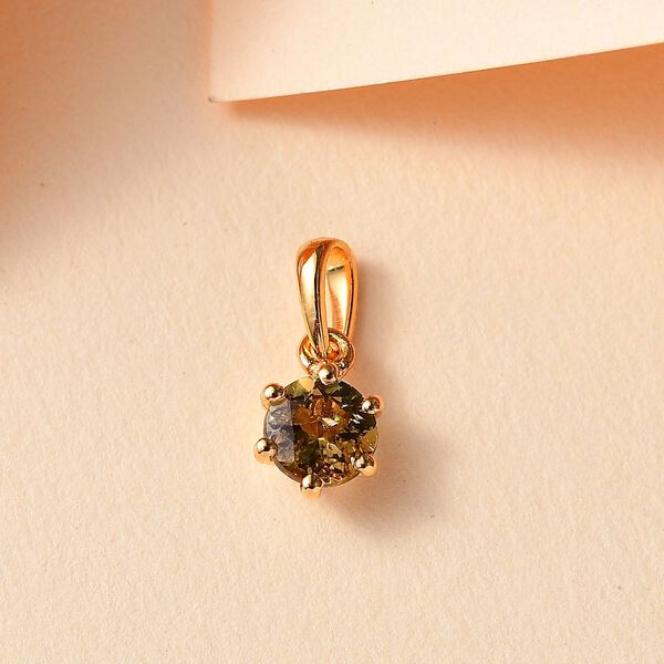 AA Nat&uuml;rlicher, goldener Tansanit Anh&auml;nger - 0,58 ct. image number 2