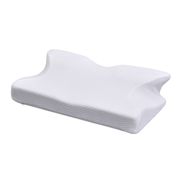 Orthop&auml;disches Kissen aus Memory Foam, Gr&ouml;&szlig;e 61x12x35 cm, Wei&szlig; image number 3