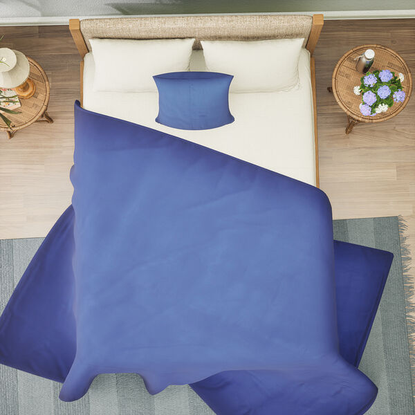 2-teiliges Bettbezug-Set aus 100% Bambus, Marineblau image number 2