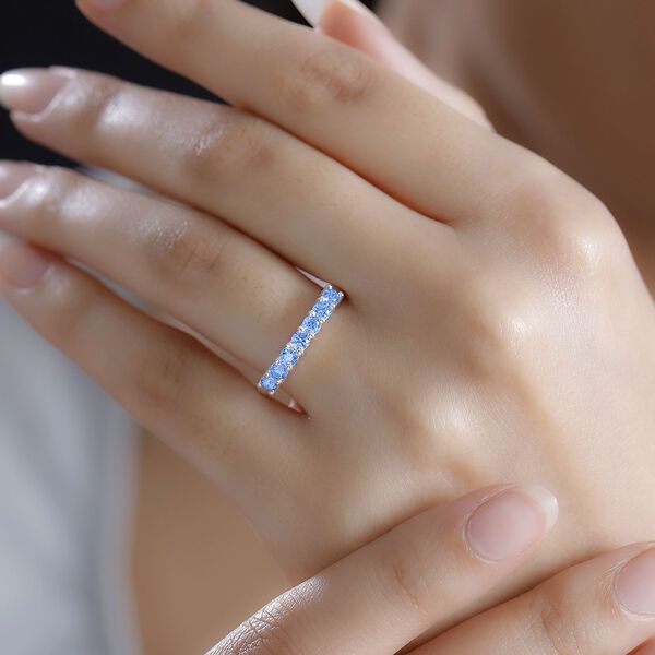 J Francis gefertigt mit SWAROVSKI- Blauer Swarovski Zirkonia Ring image number 3