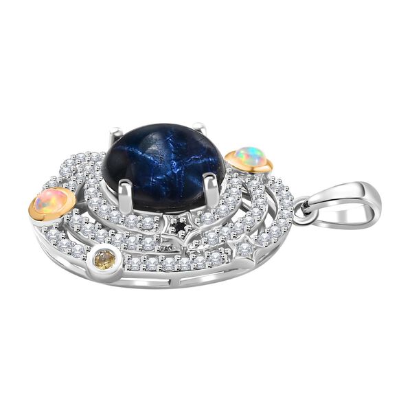 GP Celestial Dream Kollektion - AA Diffundierter Stern blauer Saphir, &auml;thiopischer Welo Opal, Zirkon gelber und blauer Saphir-Anh&auml;nger  - 7,09 ct. image number 5