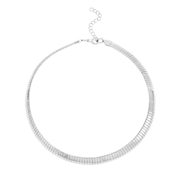 Herringbone Halskette, Edelstahl, Silbefarben, ca. 40.5 cm + 5 cm Extender image number 0
