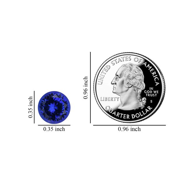 Tanzanite Round 9 Faceted Cut 4A 2.80 Ct image number 2