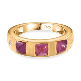 Ilakaka Rosa Saphir und Zirkon Ring - 2,04 ct.