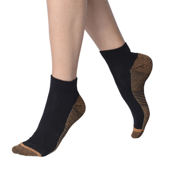 4er-Set Kupfer Socken, Größe S/M, Länge 26 cm, Schwarz image number 6