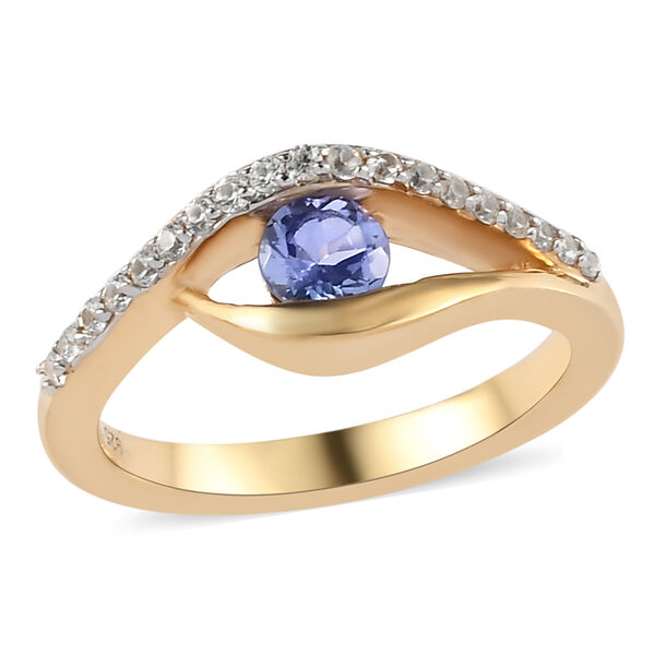 Tansanit und Zirkon Ring - 0,57 ct. image number 4