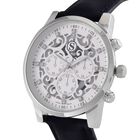 STRADA Exklusive Japanisches Uhrwerk mit schwarzer PU-Band und Edelstahl-Schnalle, Weißer Kristall, 23 cm image number 3