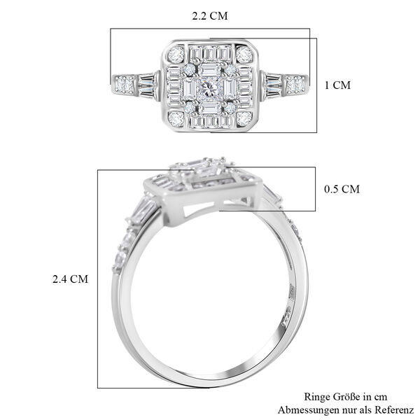 LUSTRO STELLA Wei&szlig;er Zirkonia-Ring - 2,03 ct. image number 5