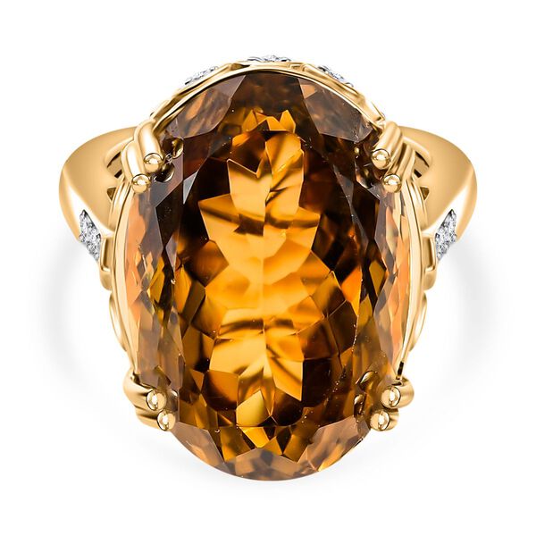 Afrikanischer Amethyst und Zirkon Ring - 20,97 ct.