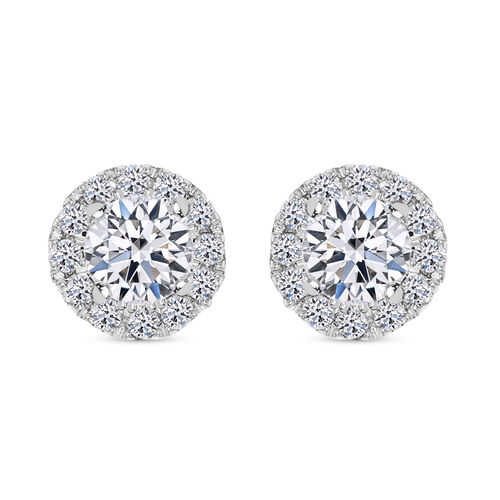 LUXURIANT DIAMOND- IGI zertifizierte SI-GH Labor Diamant Ohrringe in 585 Weißgold - 1 ct. image number 0