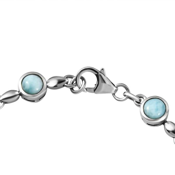 Larimar Armband, ca. 19 cm, 925 Silber platiniert ca. 6,63 ct image number 4
