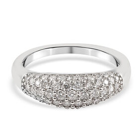 Moissanit Cluster Ring 925 Silber Rhodium-Überzug