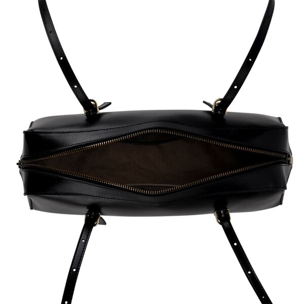 Echtleder Schultertasche, Rei&szlig;verschlussfach, Innenf&auml;cher, 33x12x13cm, Schwarz image number 6