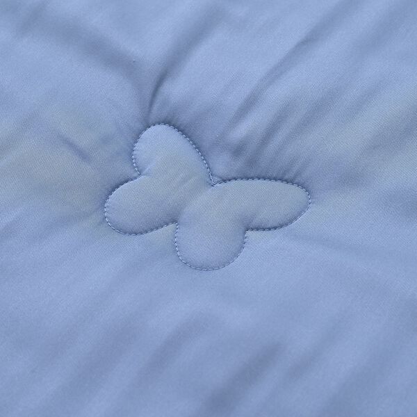 SERENITY NIGHT Winter-Steppdecke aus Bambusfaser, 100% Maulbeerseidenf&uuml;llung, 1000g Seide, Blau image number 6