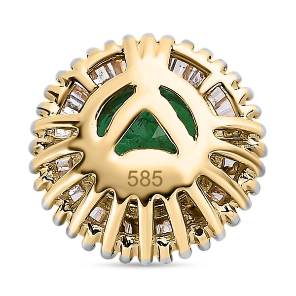 AAA Smaragd und Diamant Anh&auml;nger - 1,10 ct. image number 6