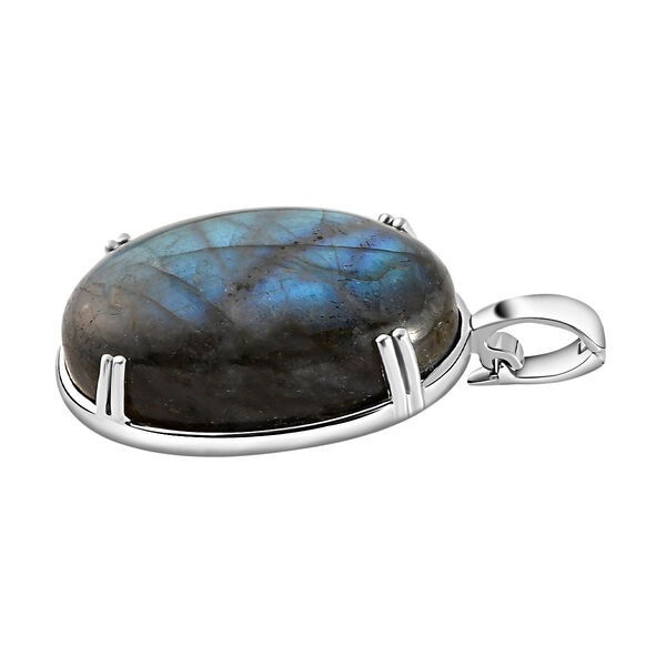 Labradorit-Anhänger, 925 Silber platiniert ca. 53,36 ct image number 4