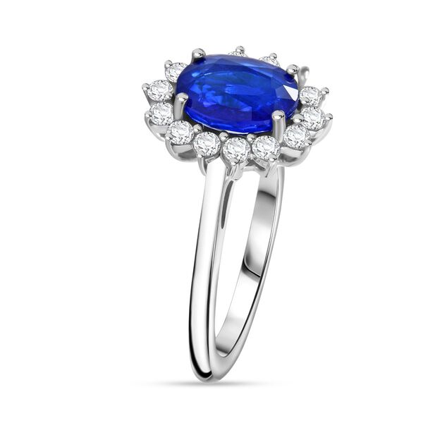 Blauer Spinell und Zirkon-Ring - 2,03 ct. image number 2