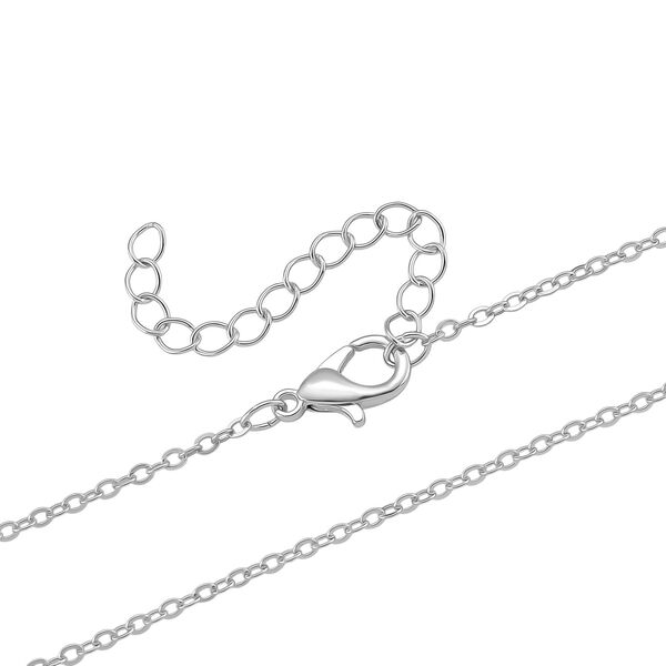 Herz Anh&auml;nger mit wechselbaren Edelsteinen und Kette, ca. 50 cm + 5 cm Extender, Nickelfreies Messing, Silberfarben image number 7