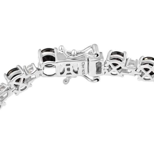 D'Joy Elite Shungit, Wei&szlig;er Zirkon Armband ca. 19 cm 925 Silber rhodiniert ca. 9,34 ct. image number 4