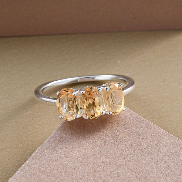 Citrin-Ring, 925 Silber  ca. 1,39 ct image number 2