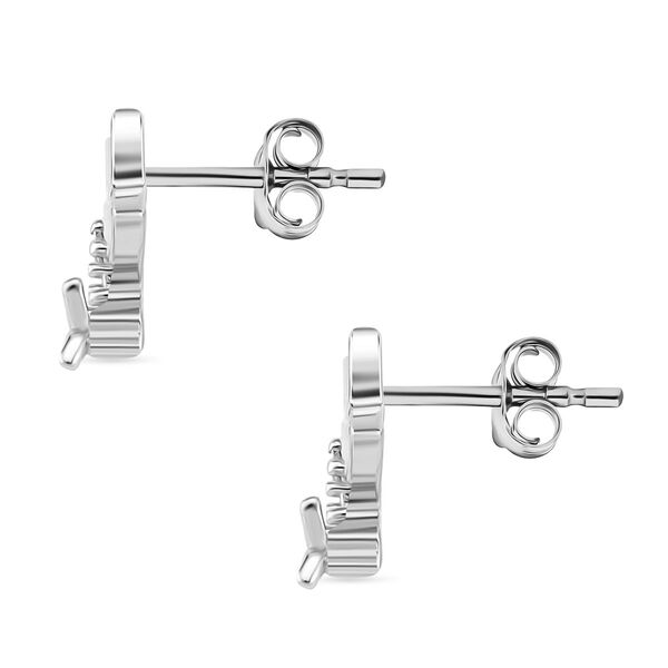 Weißes Perlmutt, Weißer Zirkonia Ohrringe 925 Silber rhodiniert image number 4