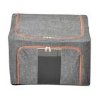 Faltbare Aufbewahrungsbox aus Stoff, 66 Liter offen, Größe 50x40x33cm gefaltet, grau