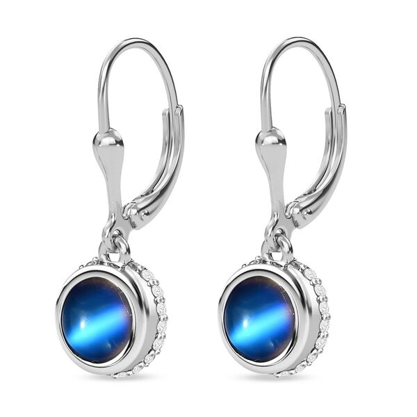 Aurora Mondstein und Zirkon Ohrringe - 3,45 ct. image number 4