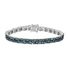 LUXURIANT DIAMOND - Lab Grown Blauer Diamant SI-GH Armband ca. 19 cm 925 Silber rhodiniert ca. 4,94 ct.