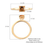 Citrin Solitär Ring 925 Silber 585 Vergoldet image number 6