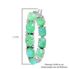 Künstlische Opal Creolen, Edelstahl in grüner magischer Farbe image number 4
