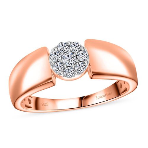LUXURIANT DIAMOND - Lab Grown Diamant SI-GH Ring 925 Silber Roségold Vermeil (Größe 18.00) ca. 0.25 ct image number 2
