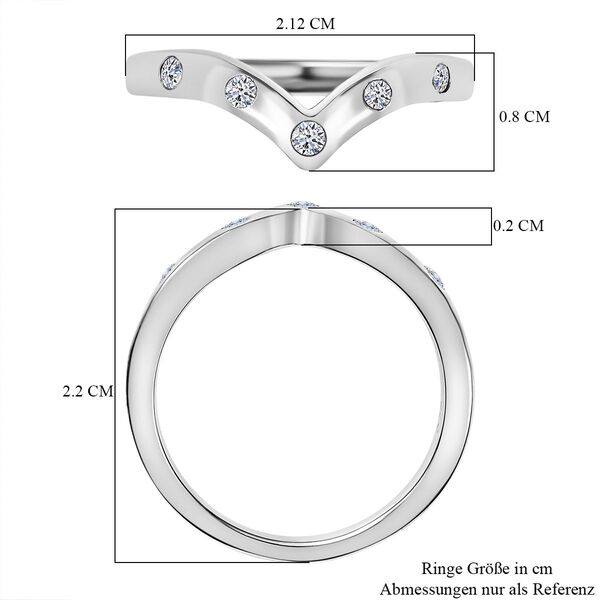 LUXURIANT SI-GH Labor Diamant Ring, 925 Silber rhodiniert - 0,20 ct. image number 7