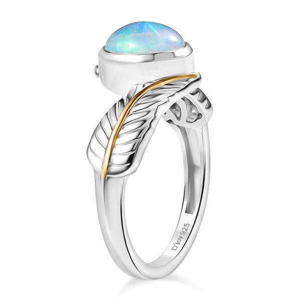 D'Joy AA Nat&uuml;rlicher, &auml;thiopischer Welo Opal Ring 925 Silber platiniert und vergoldet (Gr&ouml;&szlig;e 17.00) ca. 0.86 ct image number 5