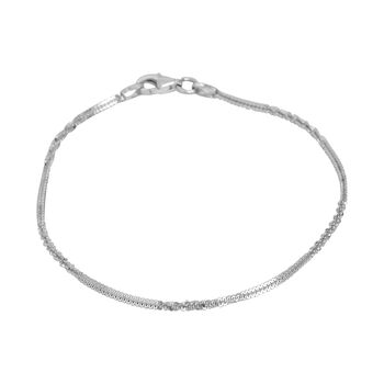 Italienisches Funkel-Armband, ca. 18.5 cm, 925 Silber