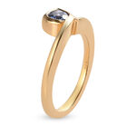 Tansanit-Ring, 925 Silber Gelbgold Vermeil (Größe 17.00) ca. 0,69 ct image number 4