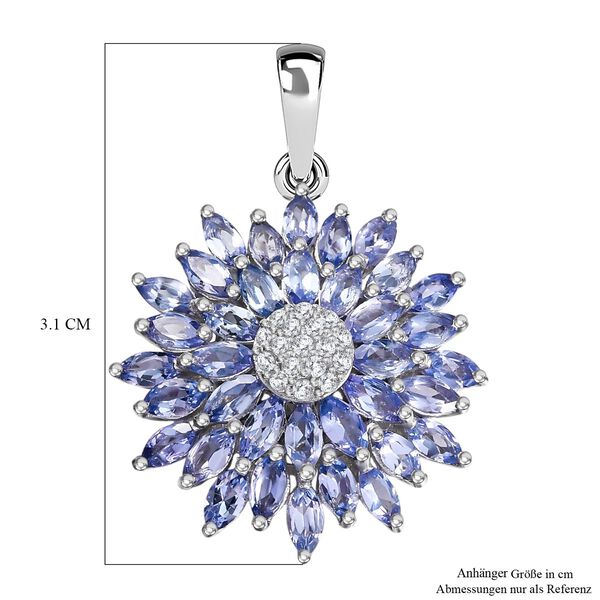 Tansanit und Moissanit Anhänger - 2,97 ct. image number 6
