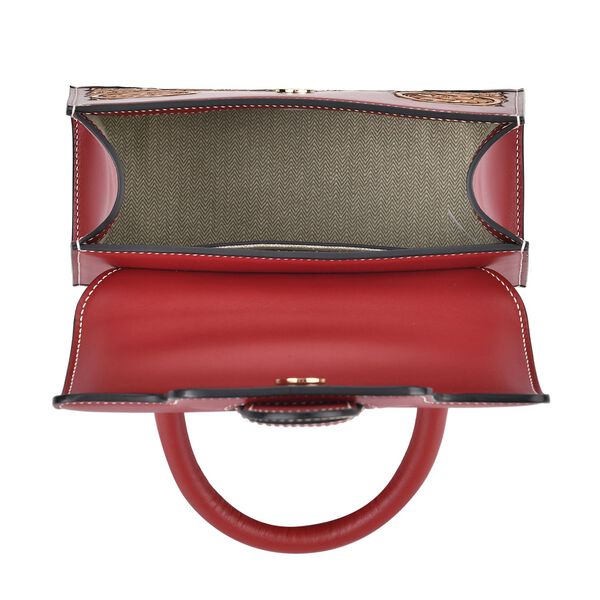 Grand Pelle  - Echtleder Handtasche, bordeaux rot image number 9