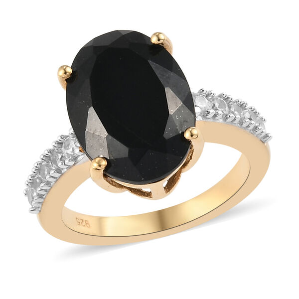 Schwarzer Turmalin und Zirkon-Ring - 6,90 ct. image number 5