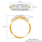 Weißer Diamant Ring, 925 Silber Gelbgold Vermeil (Größe 19.00) ca. 0.50 ct image number 5