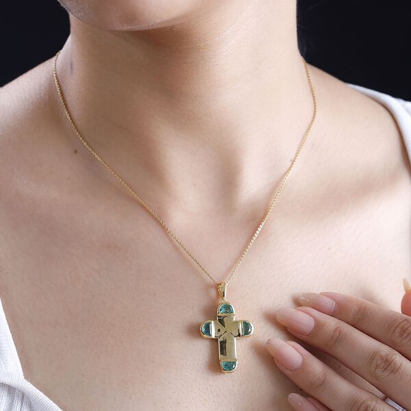 Smaragd Triplett Quarz Kreuz  Anh&auml;nger - 2,28 ct. image number 3