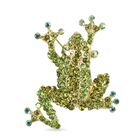 Gr&uuml;ner Magie Farbe Kristall Brosche  Gelb