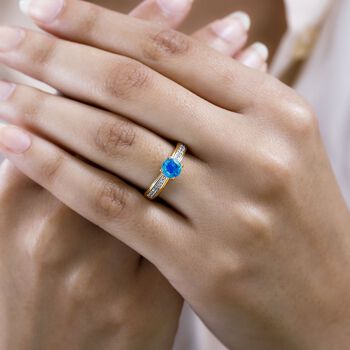 Pfau Triplett Quarz und Zirkon Ring - 1,25 ct.