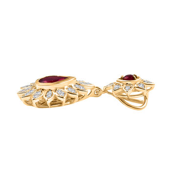 D'Joy Afrikanischer Rubin und Zirkon Anh&auml;nger - 2,32 ct.