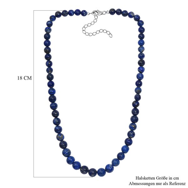 Lapislazuli Halskette ca. 45 cm+ 5 cm Extender, Edelstahl ca. 215,00 ct. image number 5